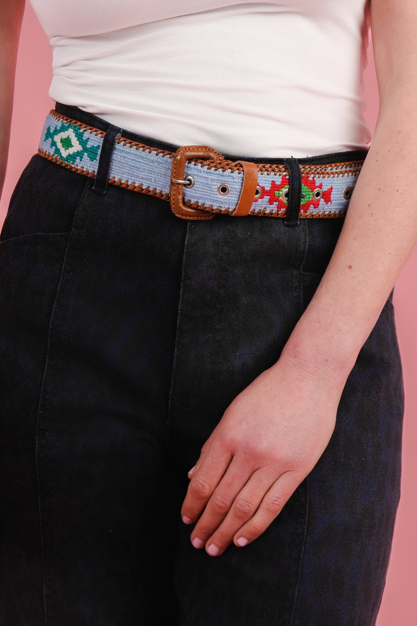 Dagny Textiles Guatamalan Belts - Sky