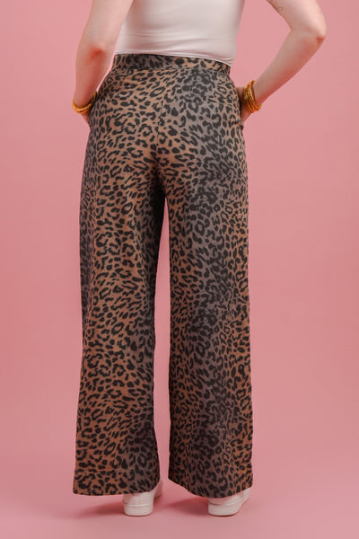 Inja Leopard Wide Leg Trousers