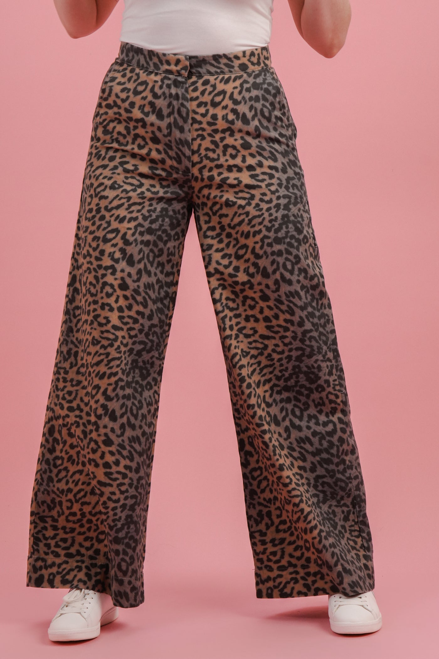 Inja Leopard Wide Leg Trousers