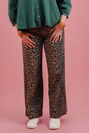 Inja Leopard Wide Leg Trousers