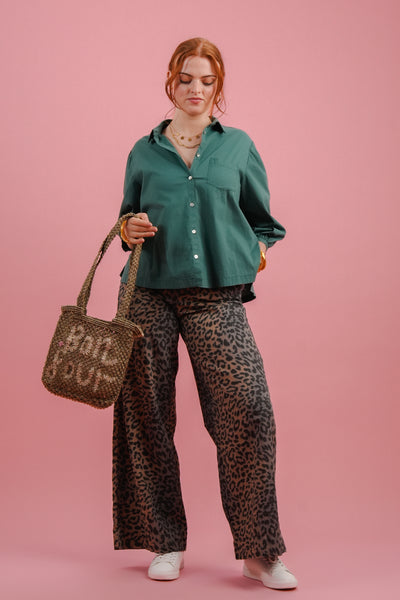 Inja Leopard Wide Leg Trousers