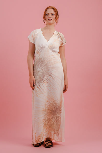 Rosie cartwheel frill neck dress