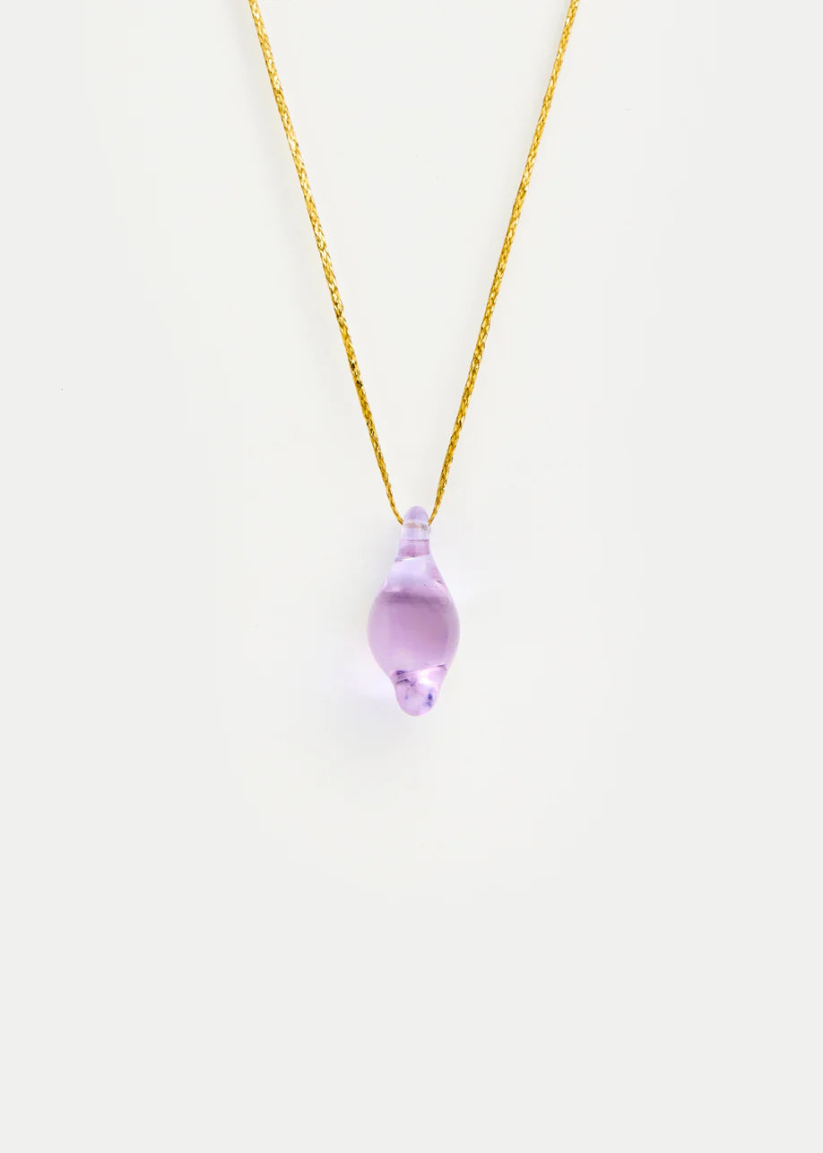 Azaz Pink Glass Bead on Cord