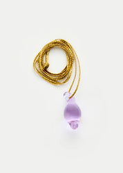 Azaz Pink Glass Bead on Cord
