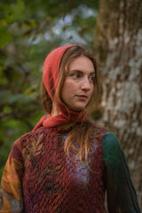 Rust Skinny Scarf
