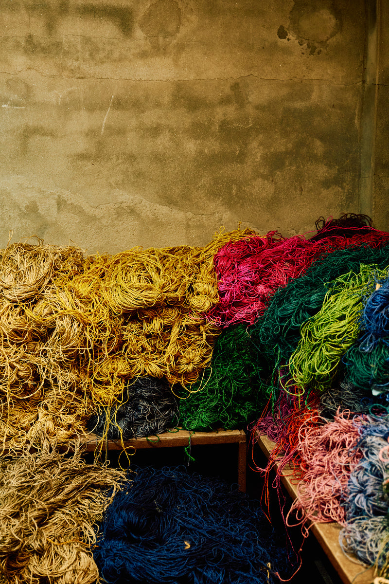 colourful dyed jute 