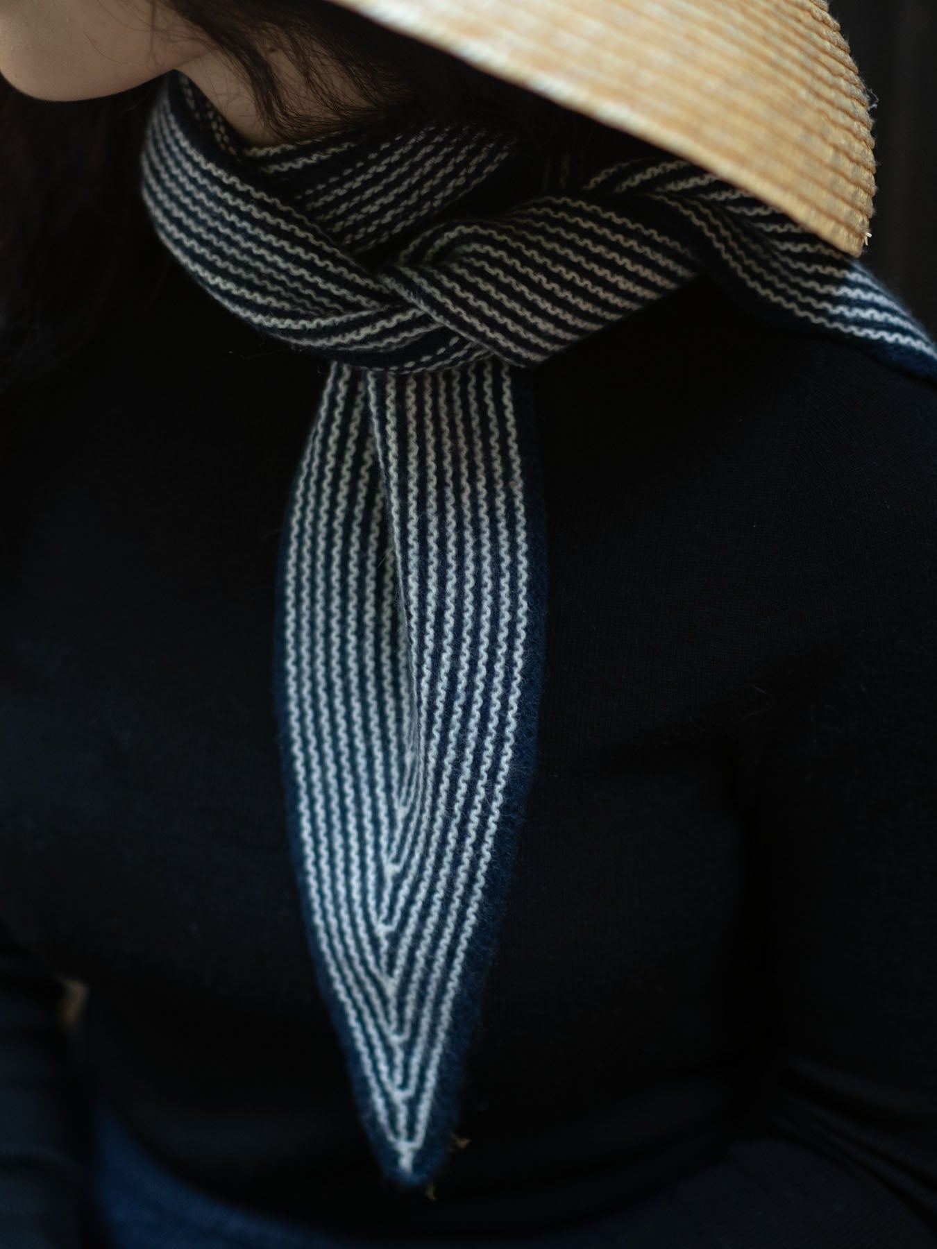 Navy Sailor Tie Scarf