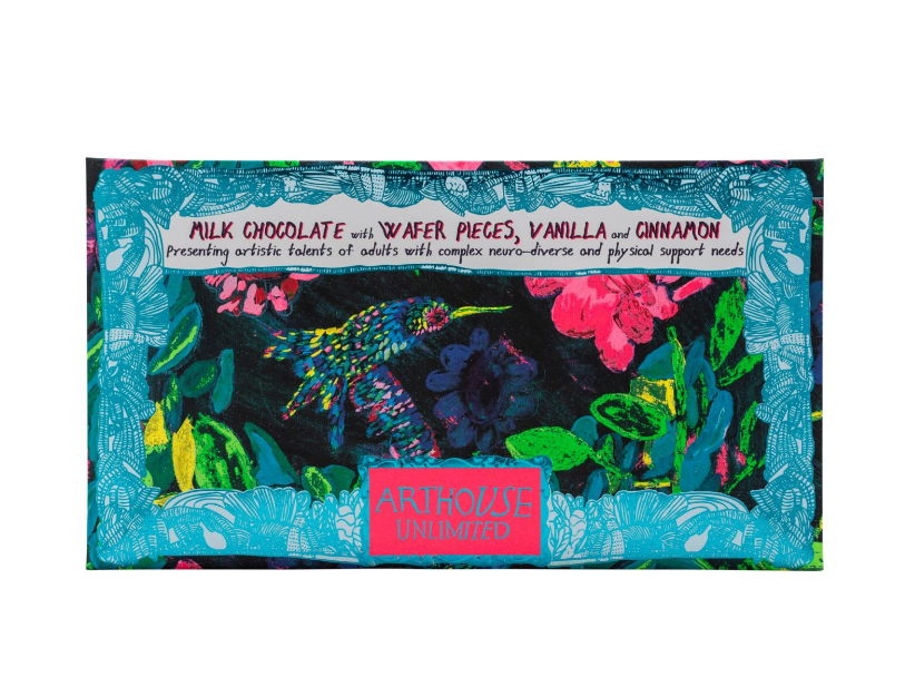 Sweet Nectar, Milk Chocolate with Wafer Pieces, Vanilla and Cinnamon