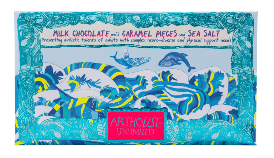 Swim with Whales, Milk Chocolate Bar with Caramel & Sea Salt