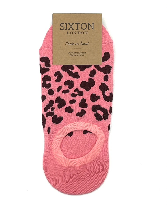Trainer Socks — Pink Leopard