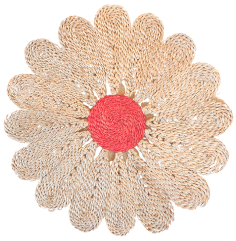 Daisy placemat- Coral