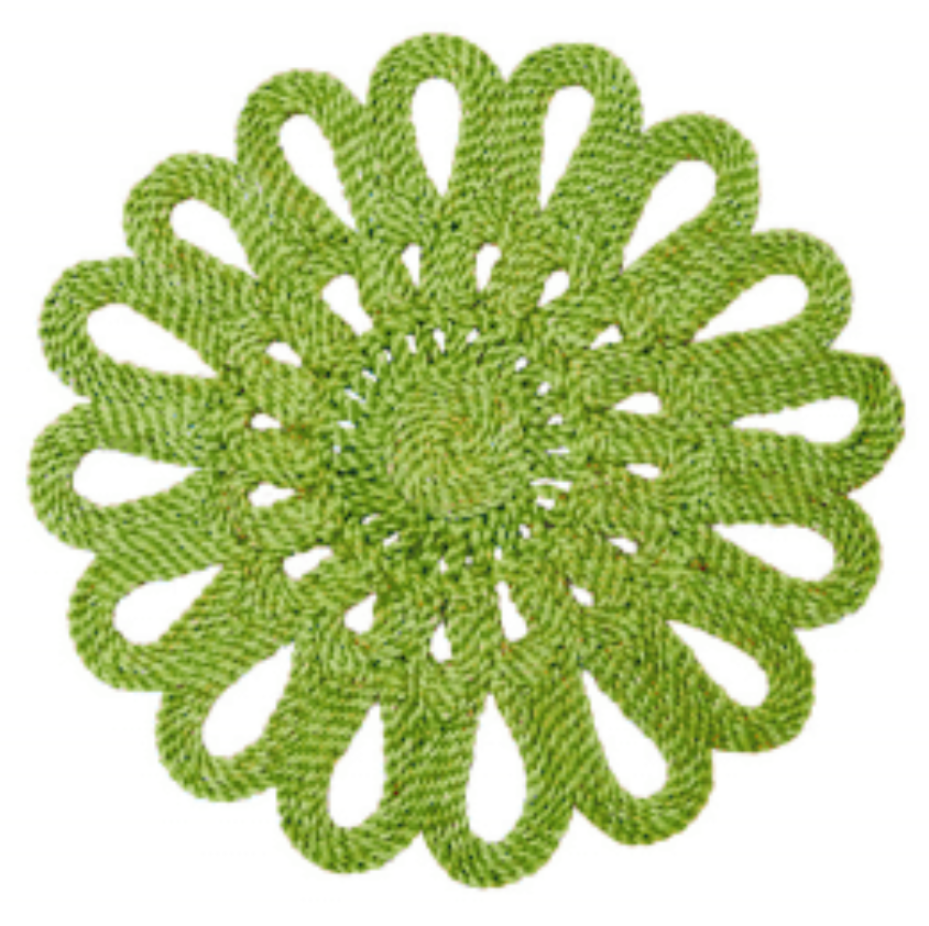 Flower placemat - Lime