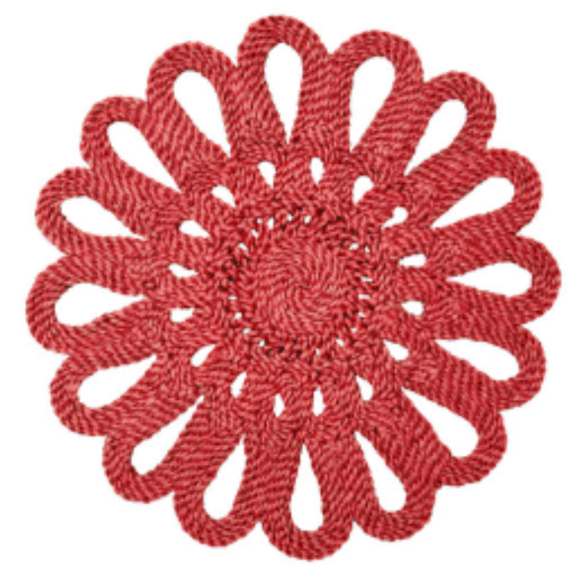Flower placemat- Coral