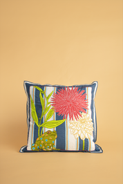 Frog and Dahlia Cushion