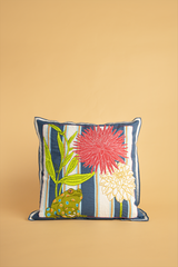 Frog and Dahlia Cushion