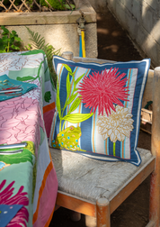 Frog and Dahlia Cushion