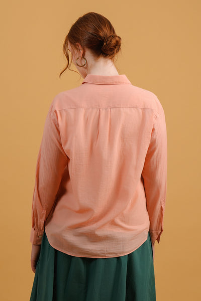 Peach Charlot Top