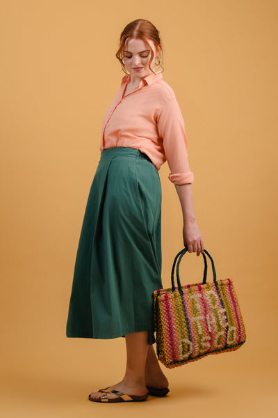 Peach Charlot Top