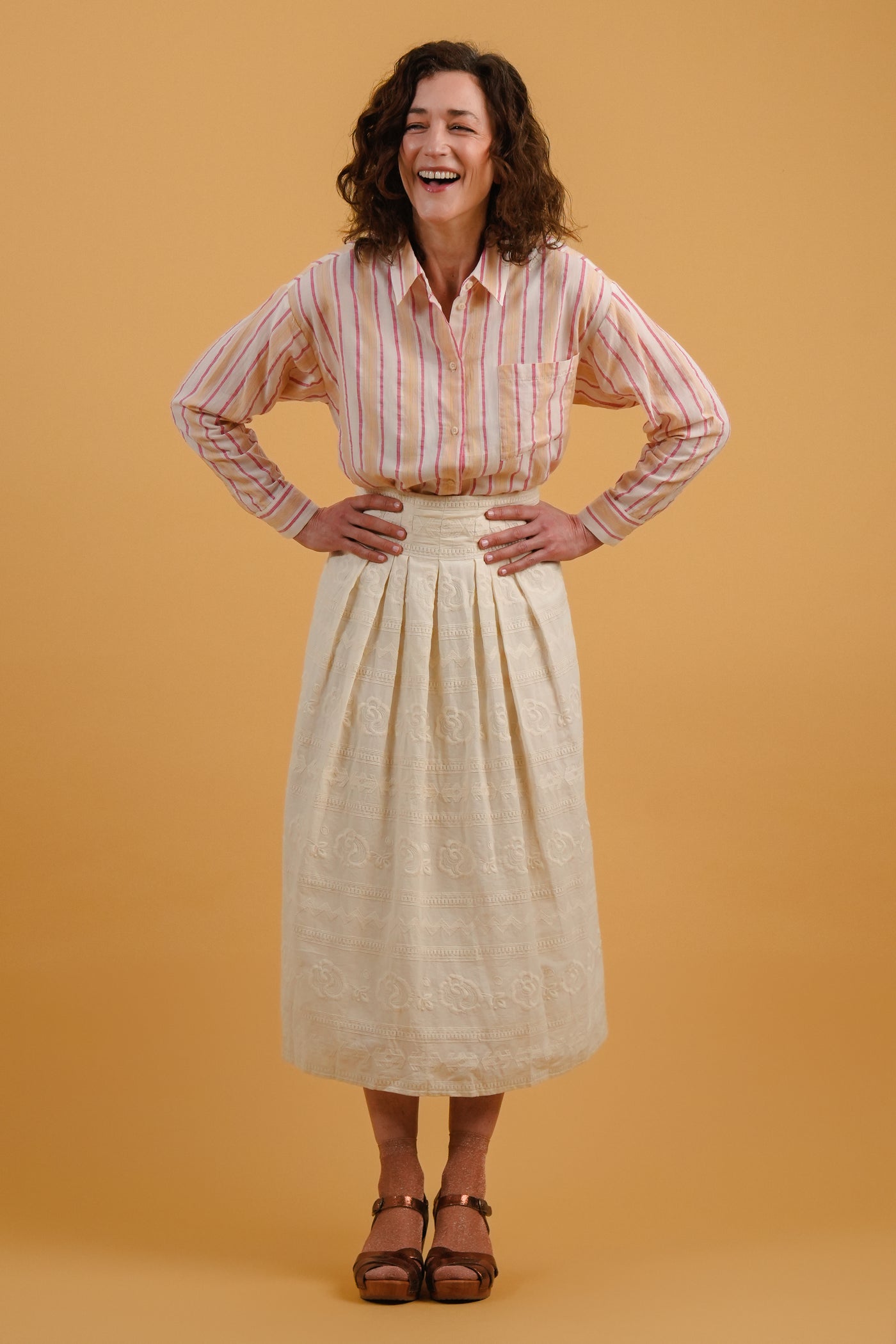 Laure ecru skirt