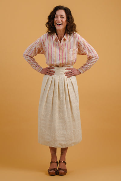 Laure ecru skirt