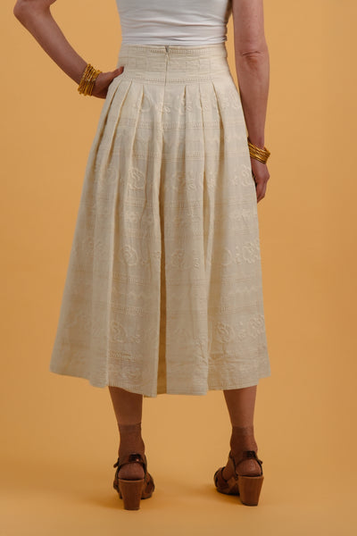 Laure ecru skirt