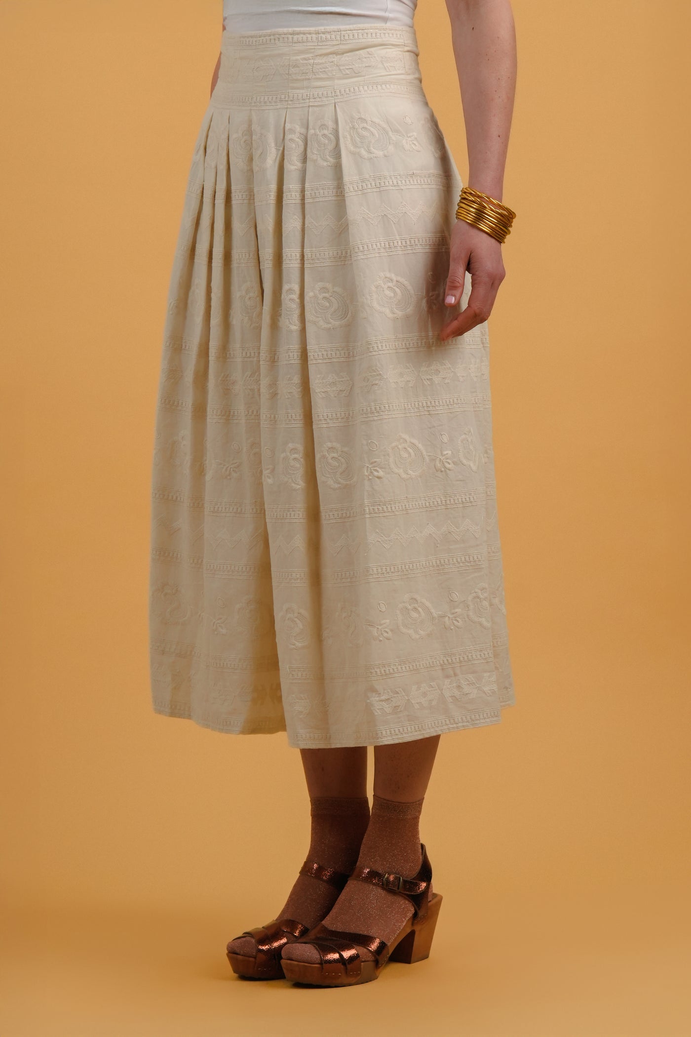 Laure ecru skirt