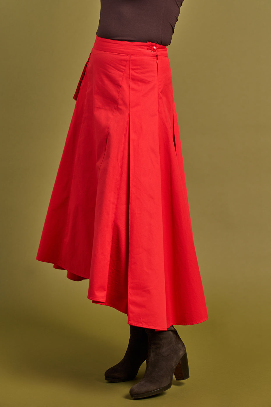 Red Volume Skirt