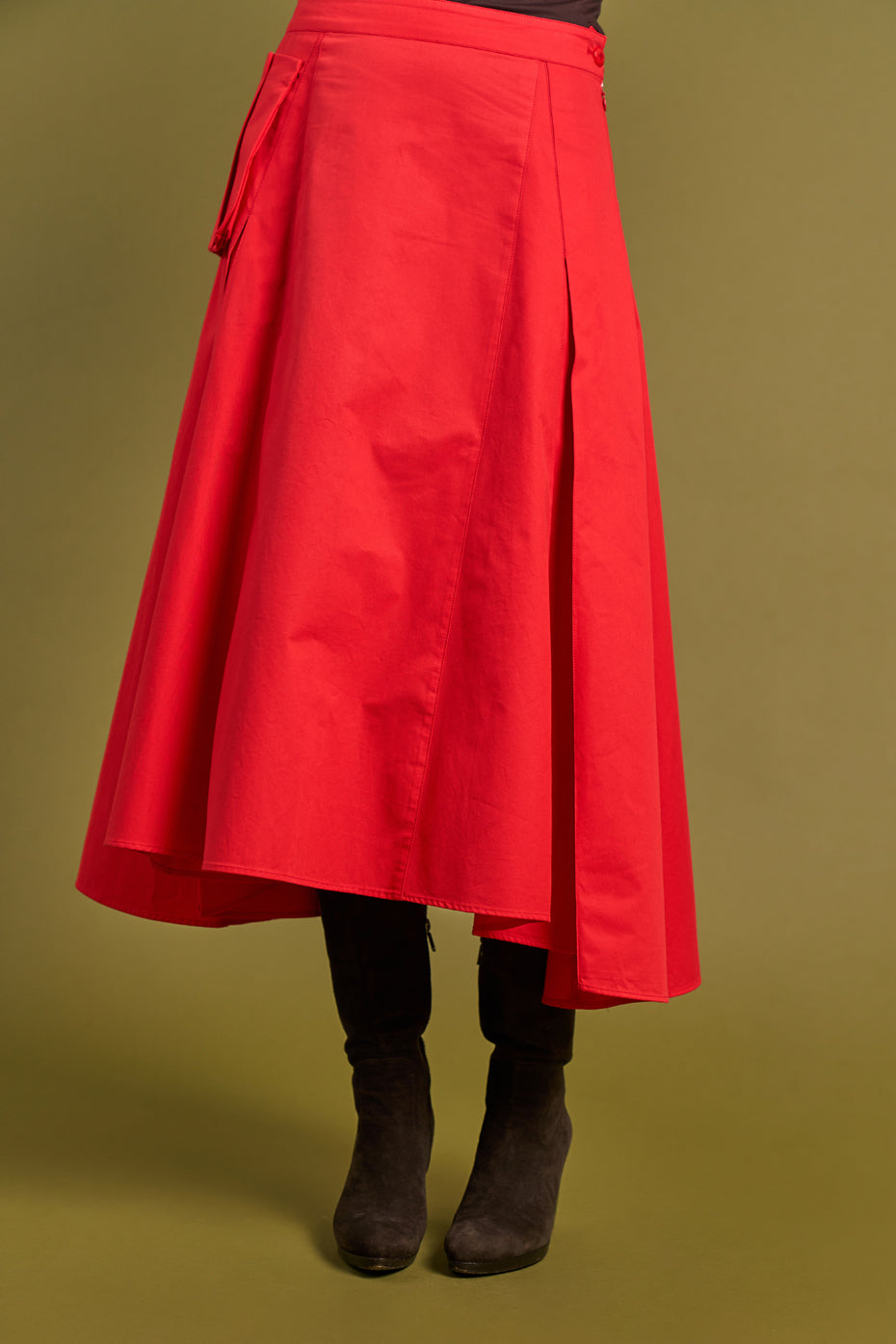 Red Volume Skirt