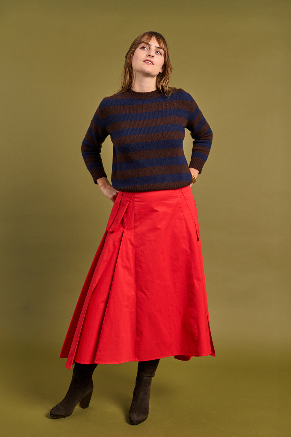 Red Volume Skirt