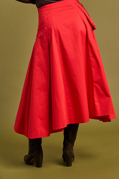 Red Volume Skirt