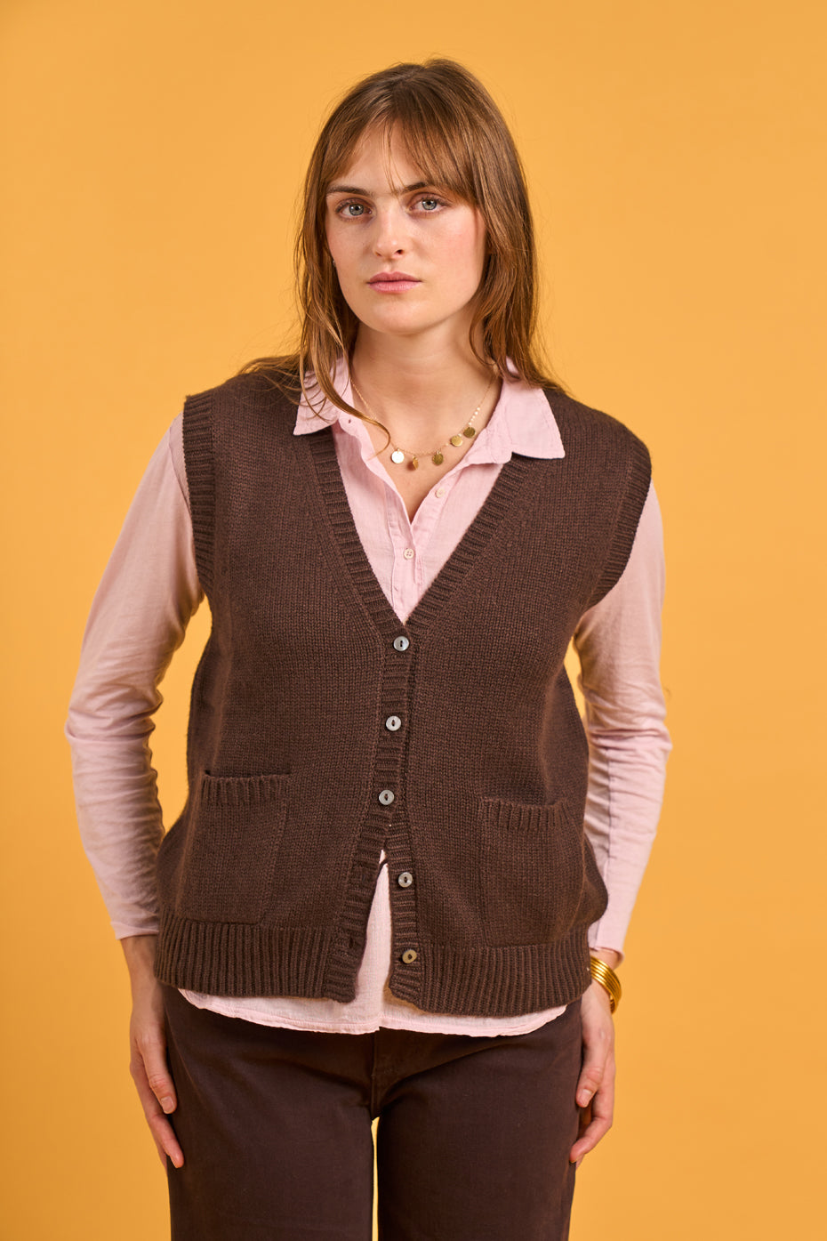 Chocolate Pocket Cardigan