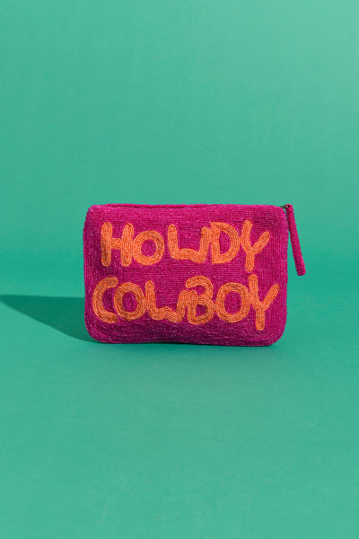 Howdy Cowboy Beaded Clutch