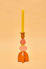 Colourblock Stackable Candlesticks - Rose