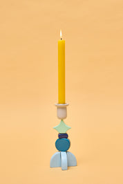 Colourblock Stackable Candlesticks - Blue