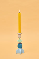 Colourblock Stackable Candlesticks - Blue