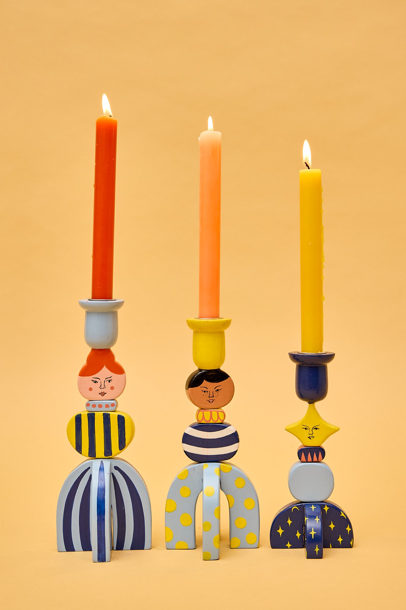 Party People Candlesticks - Woman