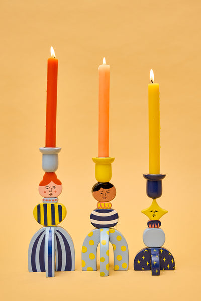 Party People Candlesticks - Woman