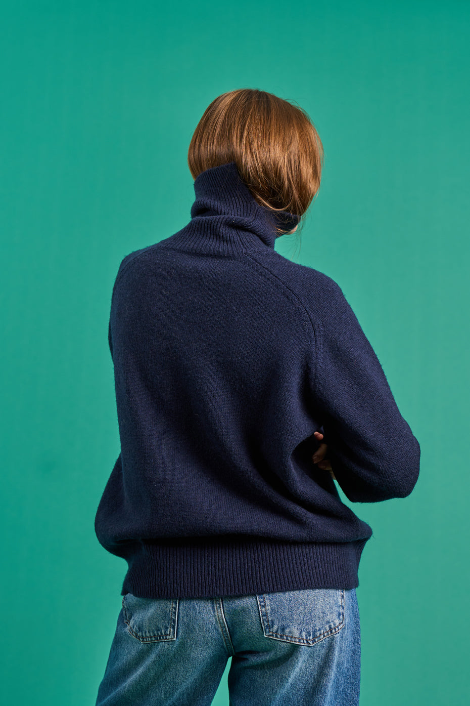 Navy Celly Poloneck