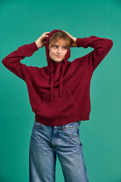 Oversize Burgundy Hoodie