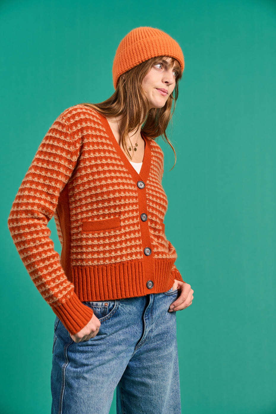 Marguerite Textured Cashmere Cardigan