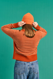 Angora Tuck Stitch Beanie