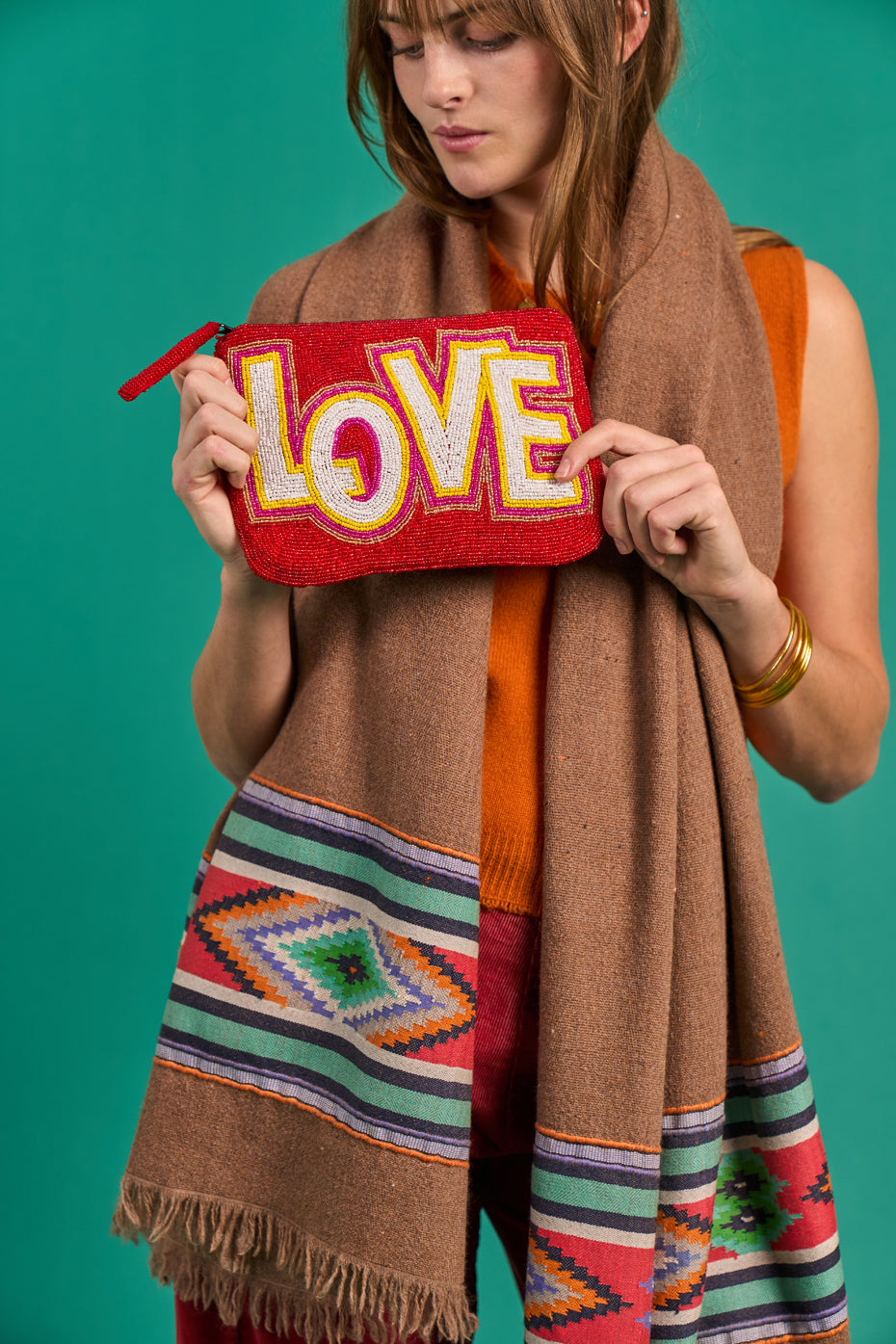 Love Beaded Clutch