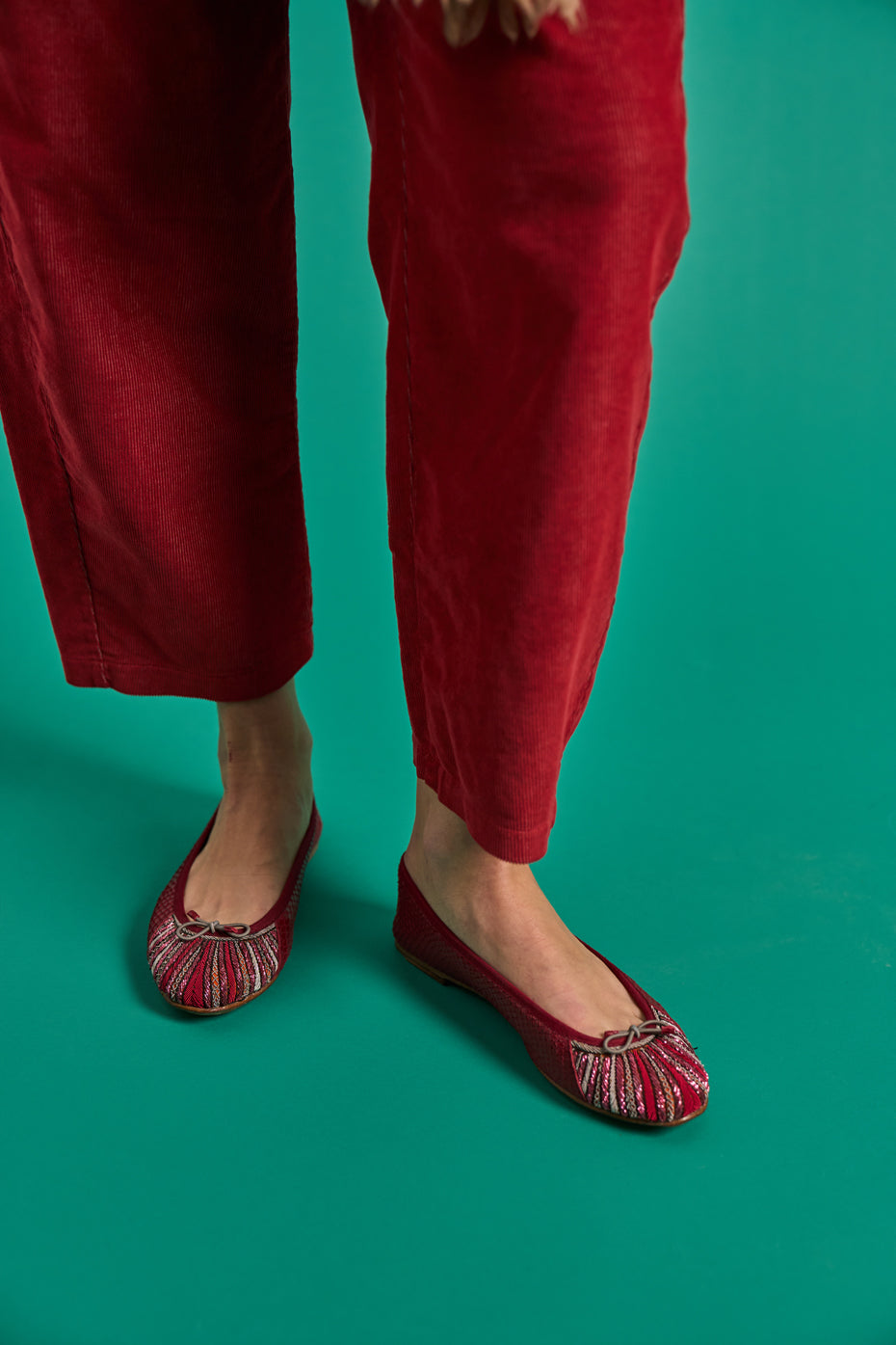 Meher Kakalia Miami Cranberry ballet shoe