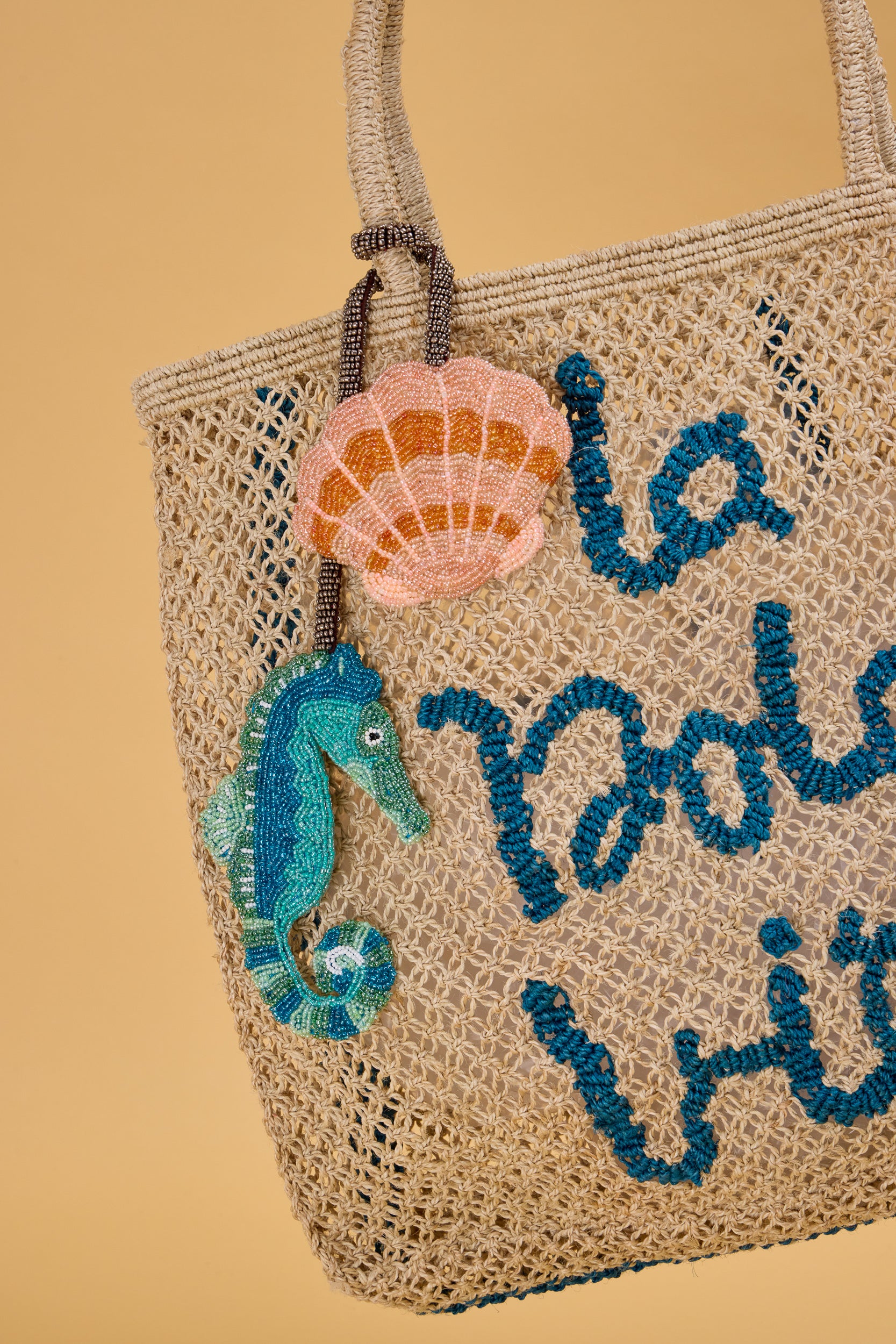 Seahorse and Clam Bag Charm
