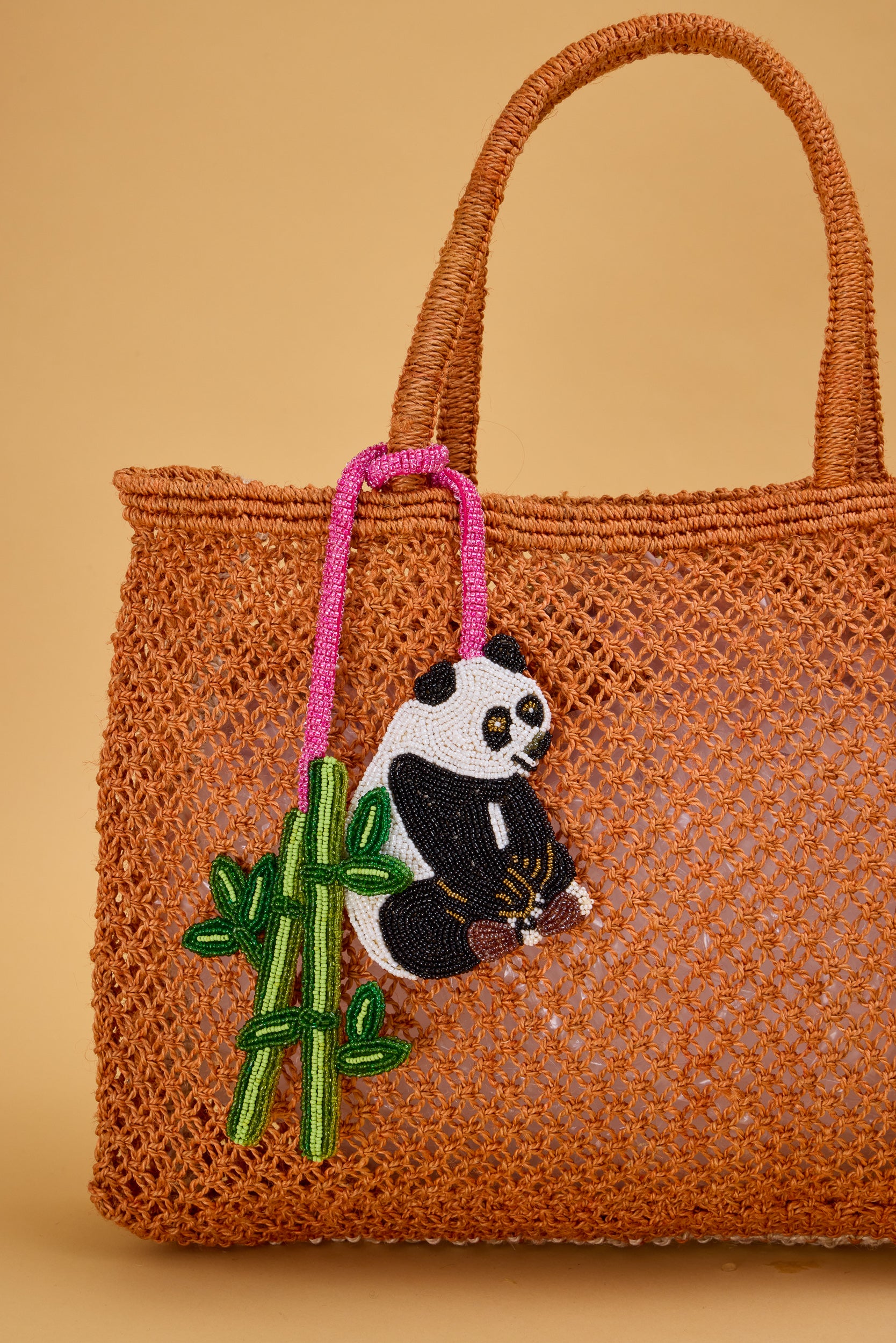 Panda and Bamboo Bag Charm