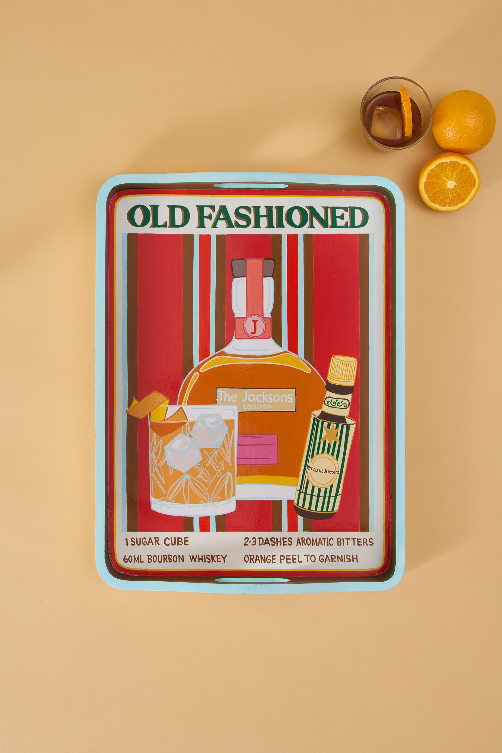 Old Fashioned Hand-painted Tray