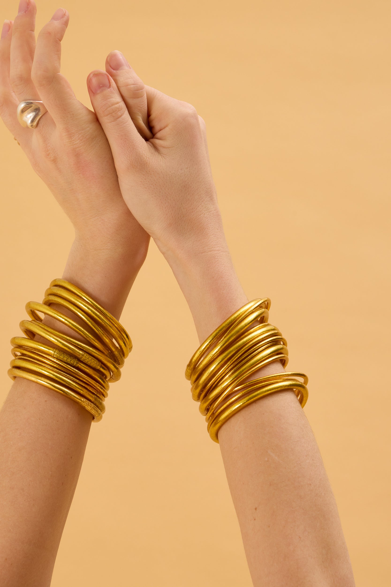 Mantra Thick Gold Bracelet