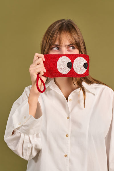 Lunettes Big Eyes Beaded Glasses Case