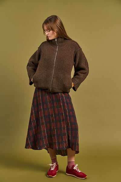 Atina Red Check Dress