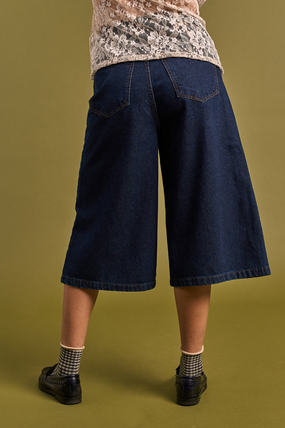 Denim Knee Shorts